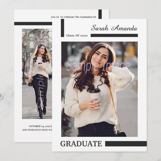 Graduation Announcement and Invitation (Front/Back)