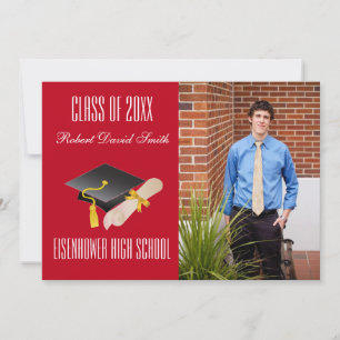 Graduation Announcement - Cap & Diploma