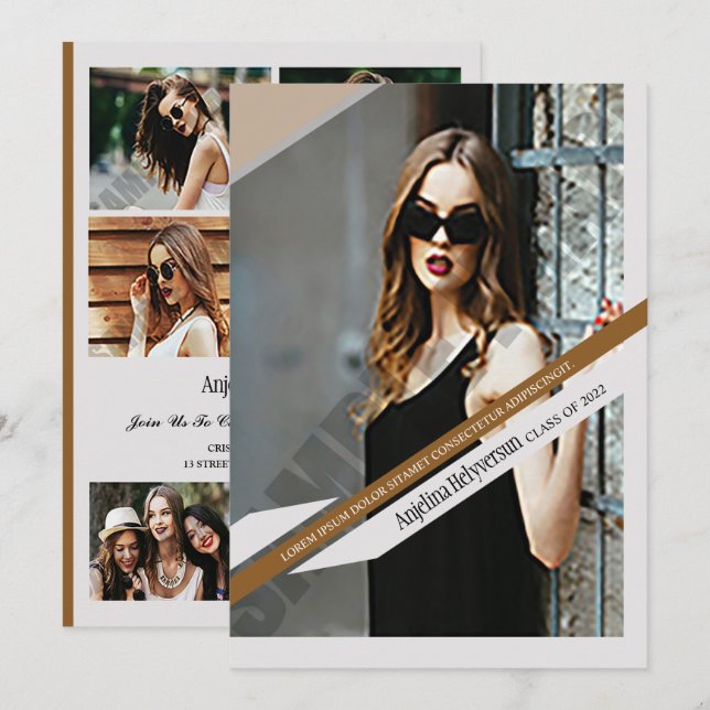 Graduation Announcement Card (Front/Back)