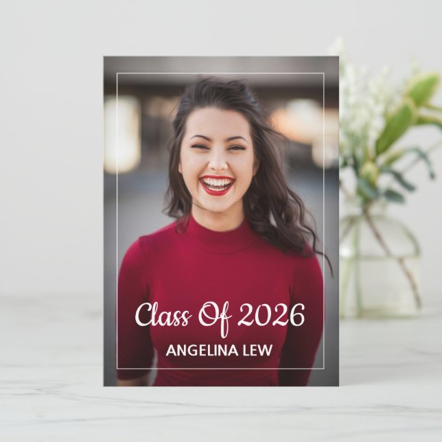 Graduation Announcement Card Template (Standing Front)