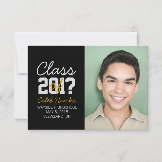 Graduation Announcement | Class of ? |blyellow (Front)