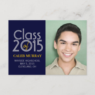 Graduation Announcement | Class of Year |blyellow
