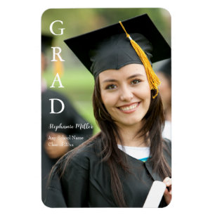 Graduation Announcement Customisable Name School  Magnet
