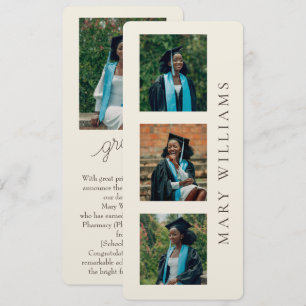 Graduation Announcement Customisable Photos & Text