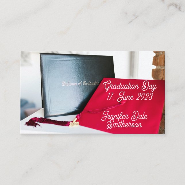 Graduation Announcement Enclosure Card - 2 by 3.5 (Front)