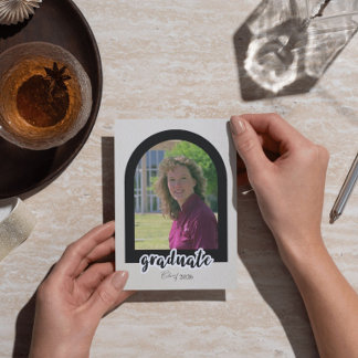 Graduation Announcement from University with Photo