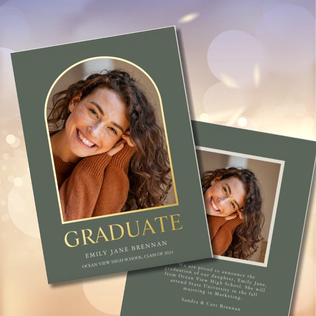Graduation Announcement Grad Photo Card (Creator Uploaded)