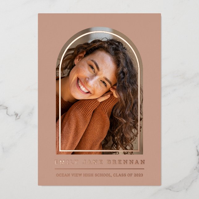 Graduation Announcement Grad Photo Card (Front)