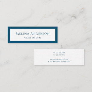 Graduation Announcement Graduate Simple Blue