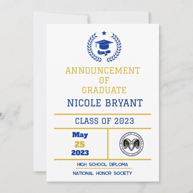 Graduation Announcement HS (Front)