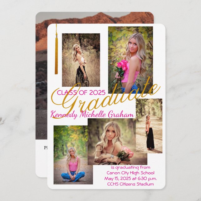 Graduation announcement Invitation (Front/Back)