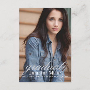 Graduation Announcement/Invite   Graduate   grey Invitation