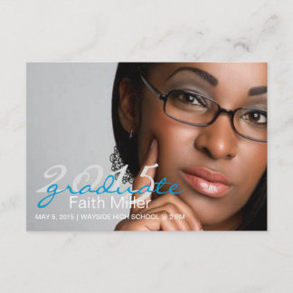 Graduation Announcement/Invite | yr graduate |blue Invitation