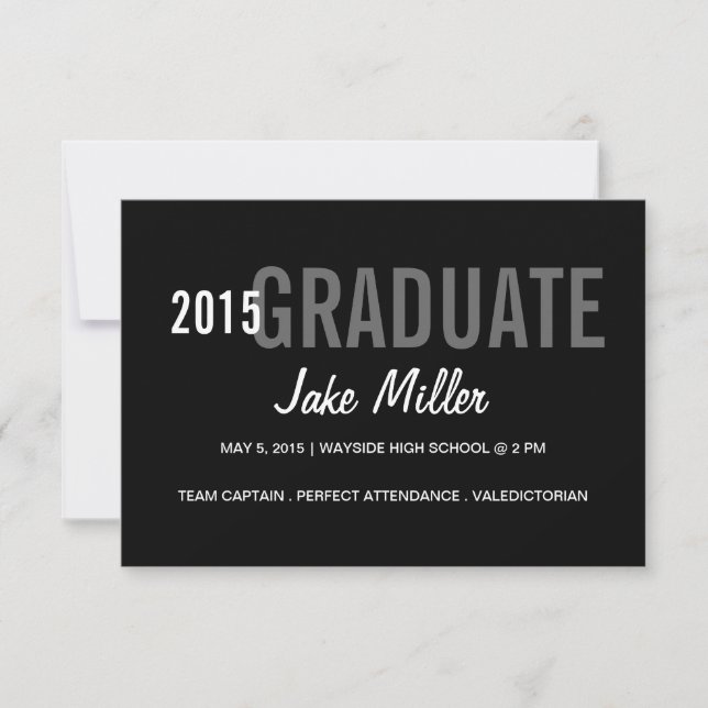 Graduation Announcement/Invite | yr Photo|blgrey Invitation (Front)