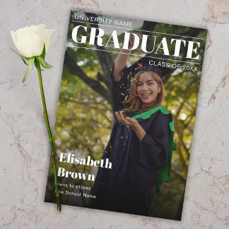 Graduation Announcement Magazine Cover Photo