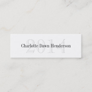 Graduation announcement name card class year