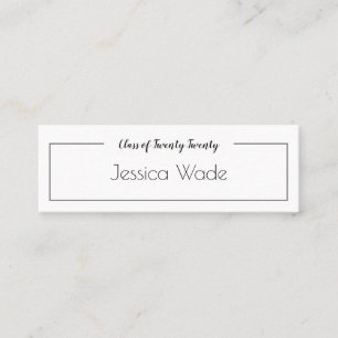 Graduation Announcement Name Card Minimal