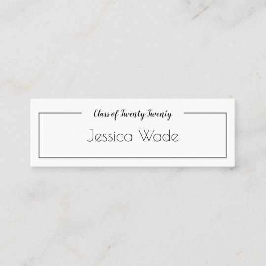 graduation announcement name card minimal zazzlecouk