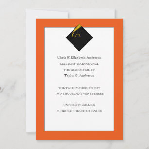 Graduation Announcement Orange