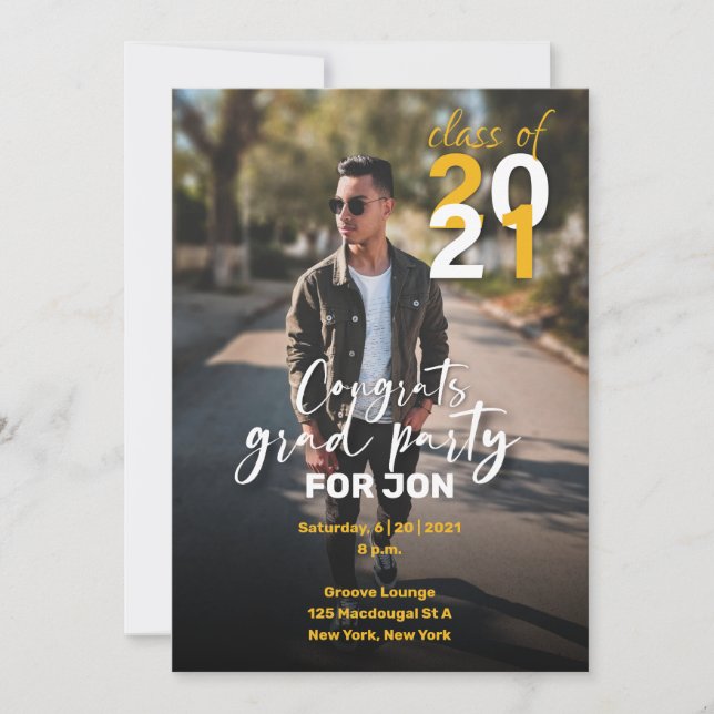 Graduation Announcement; Party Save The Date (Front)