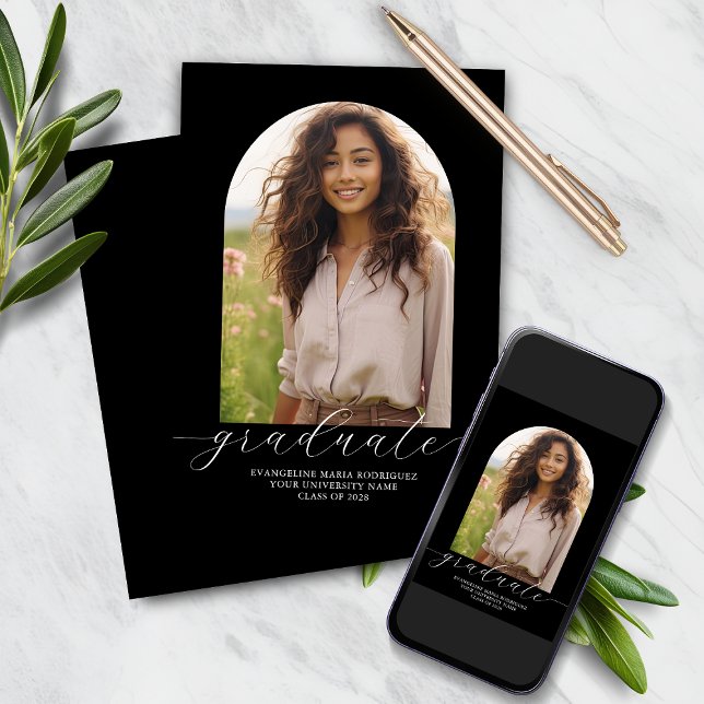 Graduation Announcement Photo Arch - Black (Creator Uploaded)