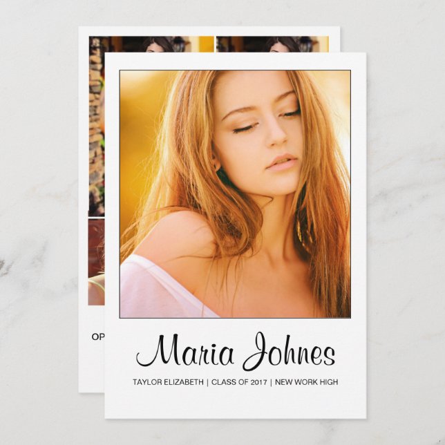 Graduation announcement Photo Card (Front/Back)