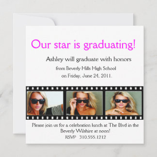 Graduation Announcement Photo Card Filmstrip