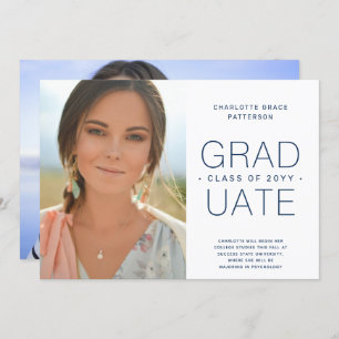 Graduation Announcement Photo Minimalist Simple