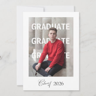 Graduation Announcement Photo Pop style