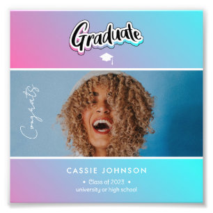 Graduation announcement photo print