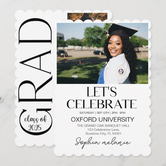 Graduation Announcement, Senior Graduation 2025 Invitation (Front/Back)