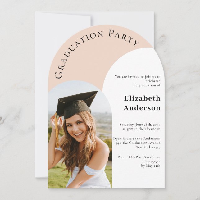 Graduation Arch Photo Invitation (Front)