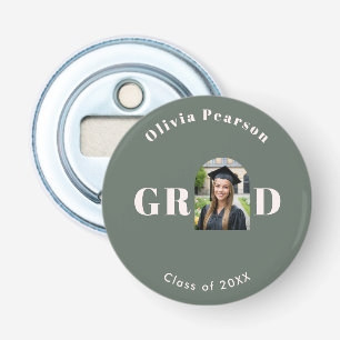 Graduation Arch Photo Sage Green Grad Party Favour Bottle Opener
