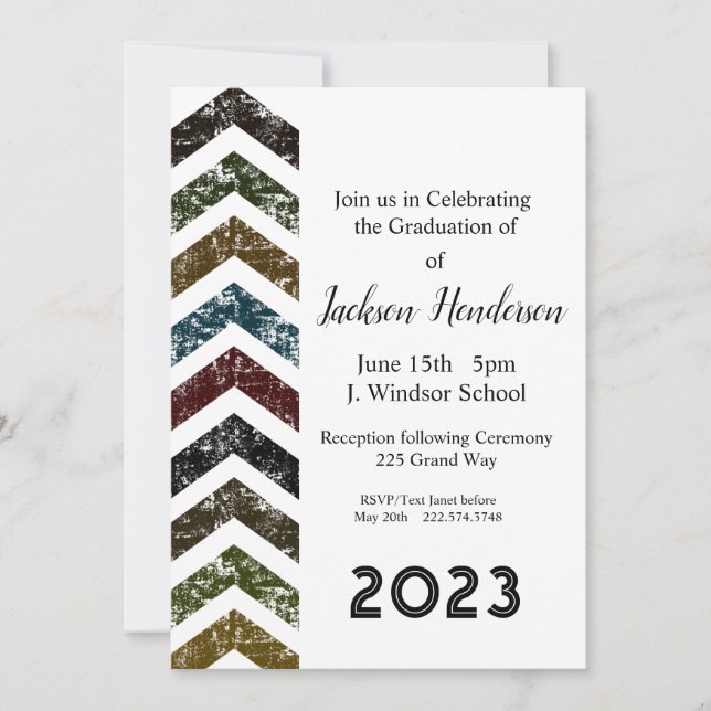 Graduation Arrow Invitation Class of 2023 (Front)