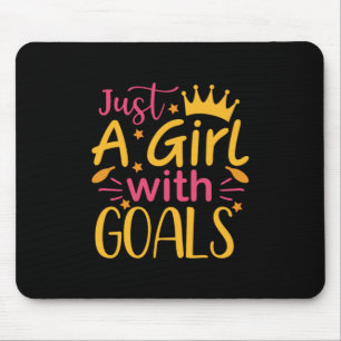 Graduation Art   Just A Girl With Goals Mouse Mat