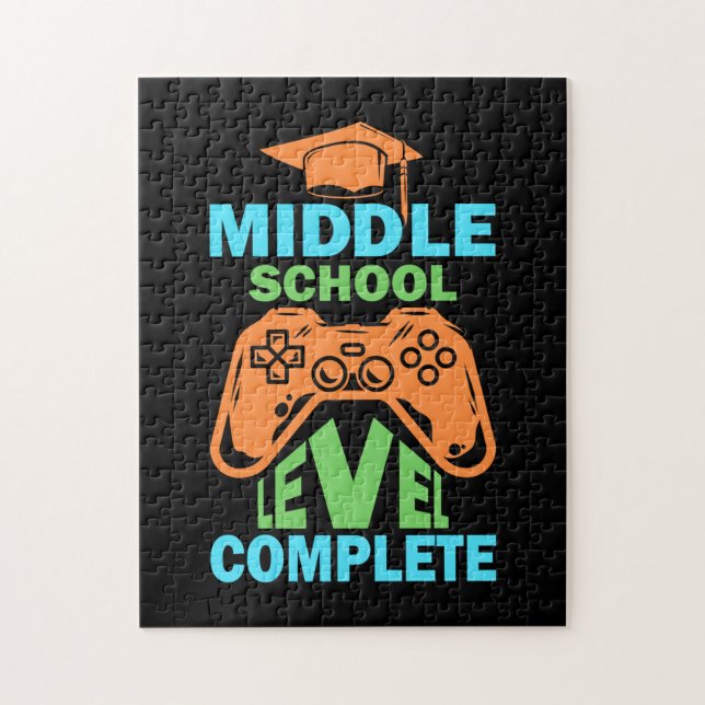 Graduation Art | Middle School Level Complete Jigsaw Puzzle (Vertical)