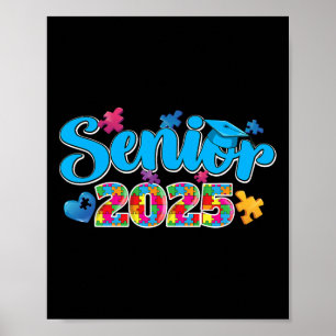 Graduation Autistic Student Senior 2025 Autism Awa Poster