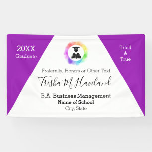 Graduation Banner Watercolor Look HAMbyWG