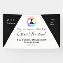 Graduation Banner Watercolor Look HAMbyWG