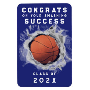 Graduation Basketball Senior Night Blue Magnet
