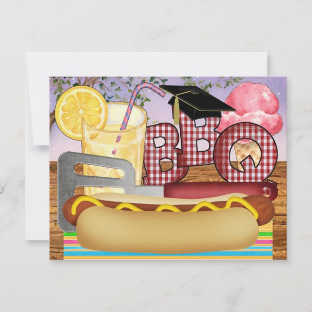 Graduation BBQ - Cookout Party - SRF Invitation (Front)