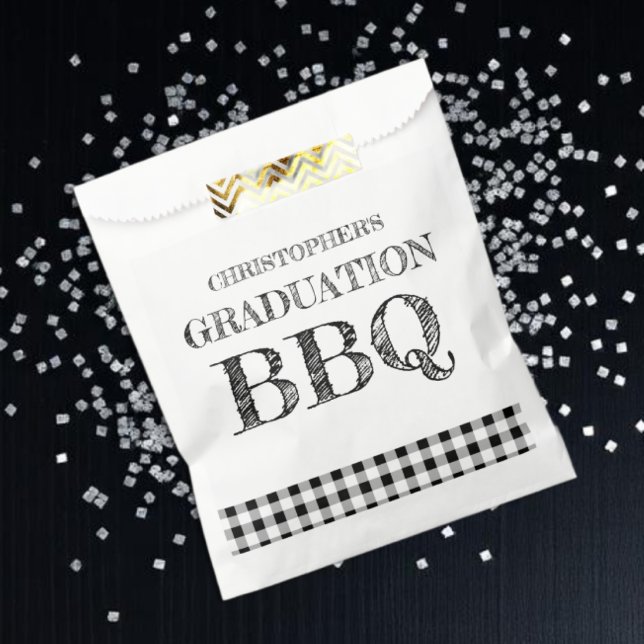Graduation BBQ Gingham Favour Bags (Creator Uploaded)