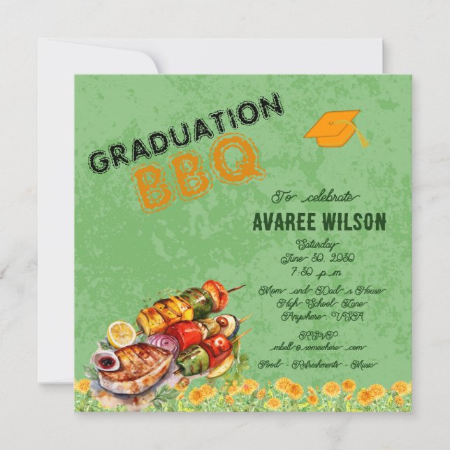 Graduation BBQ Invitation (Front)