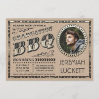Graduation BBQ Invitations | Custom Photo