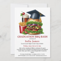 Graduation BBQ Party Invitation | Backyard Cookout