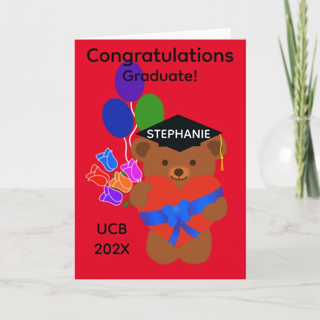 Graduation Bear #3-2 Card (Front)