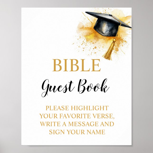 Graduation Bible Guest Book Sign (Front)