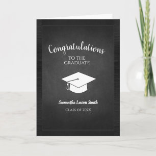 Graduation Black and White Class of 2024  Card
