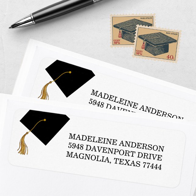 Graduation Black Cap And Tassel Address (Creator Uploaded)