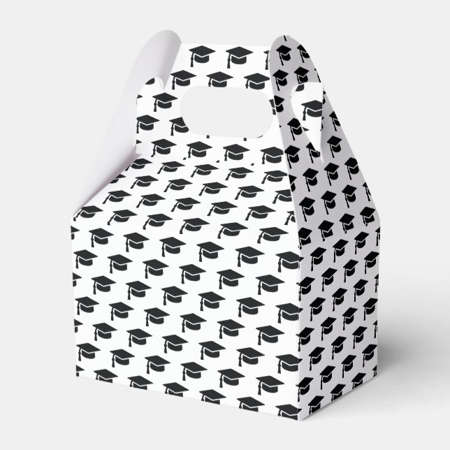 Graduation Black Tassel Cap Favour Box (Front Side)